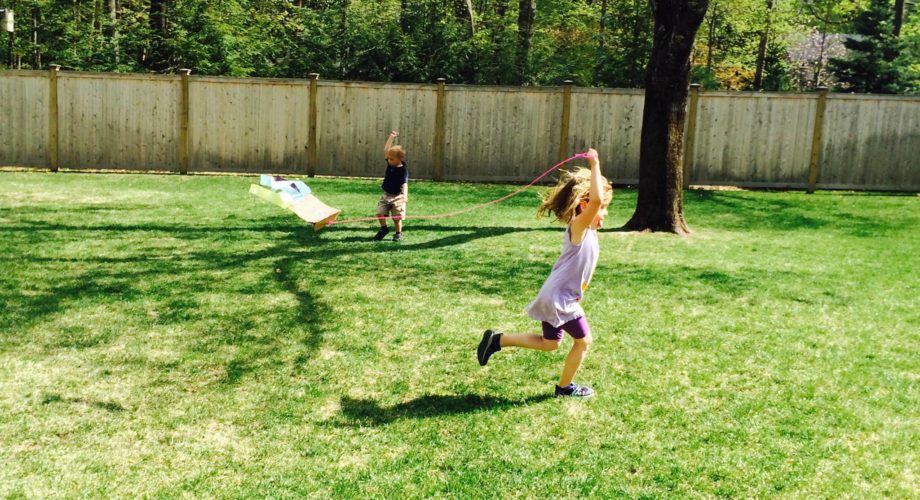 Flying Kites at Lincoln Preschool